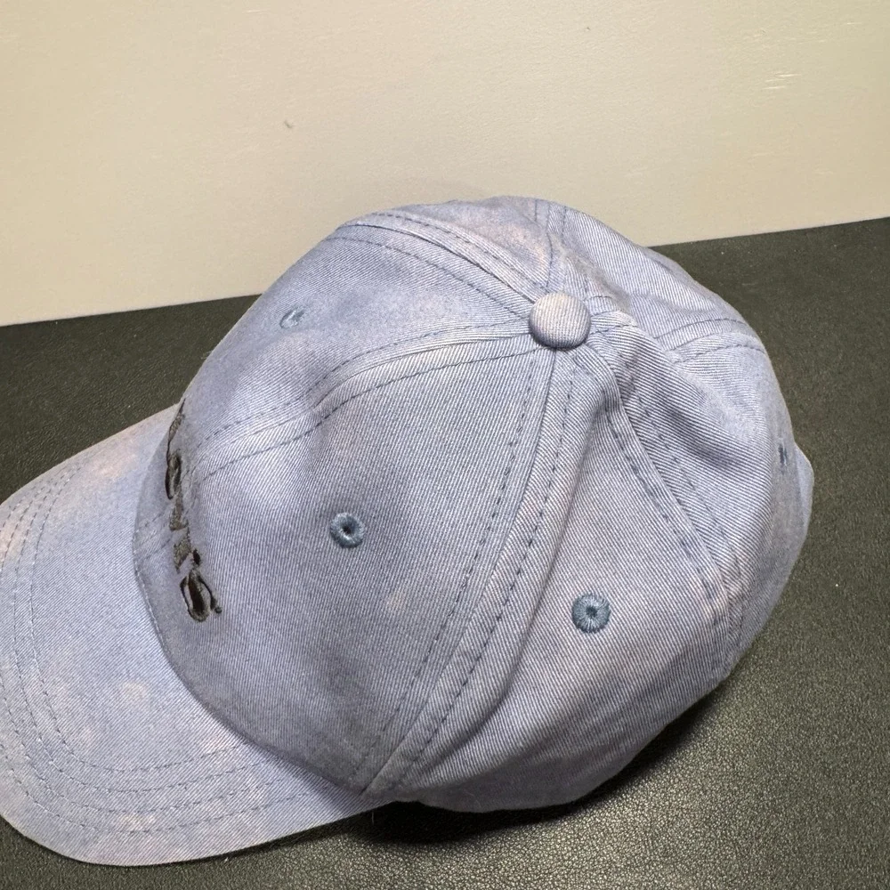 Levi's‎ Hat Cap Men OS Blue Solid Cotton Vintage Y2K Logo Spellout Streetwear